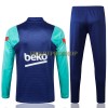 FC Barcelona Sweatshirts Anzüge Suit Quarter-zip 2021-22 Blaugrüne Für Herren